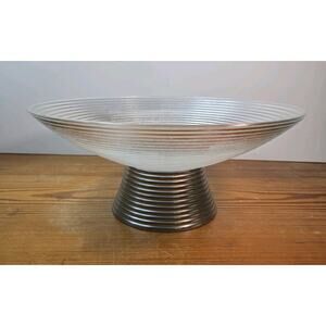 PARTYLITE Orbit Glass Holder For 3-Wick Pillar Candle